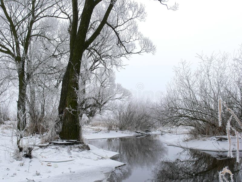 Freezing river