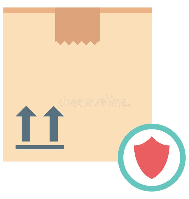 Freight Protection Color Isolated Vector Icon that easily can be modified and edit. royalty free illustration