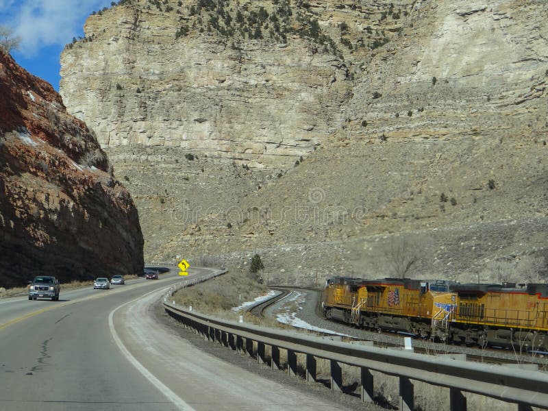 Highway in Glenwood Canyon stock photo. Image of mountain 38650052