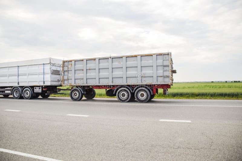 Freight Vehicles on the Track. Freight Car. Truck. Stock Image Image