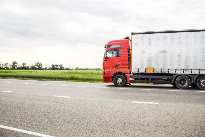 Freight Vehicles on the Track. Freight Car. Truck. Stock Photo Image