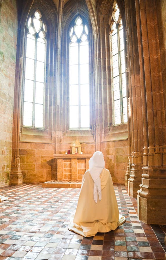 Inside the Abbey of Mont St. Michel, France. Inside the Abbey of Mont St. Michel, France