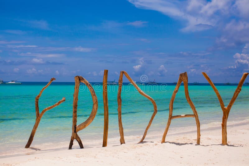 Freitag machte vom Holz auf Boracay-Inselhintergrund lizenzfreie stockfotografie Freitag machte vom Holz auf Boracay-Inselhintergrund lizenzfreie stockfotografie
