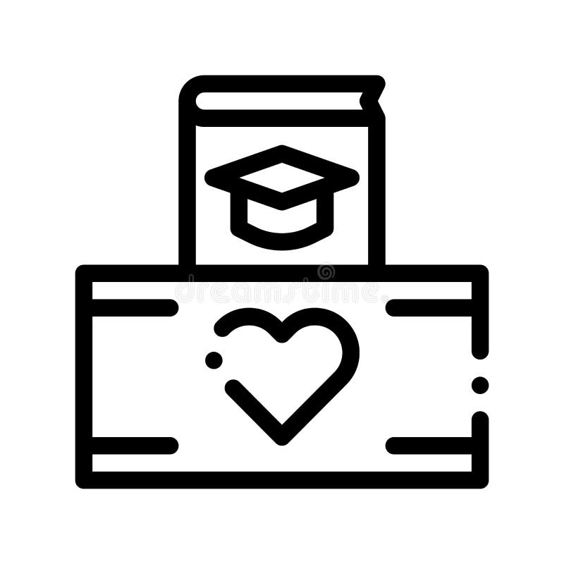 Volunteers Support Study Box Vector Thin Line Icon. Volunteers Support, Help Charitable Organizations, Heart On Package Linear Pictogram. People Silhouette Blood Donor Contour Illustration. Volunteers Support Study Box Vector Thin Line Icon. Volunteers Support, Help Charitable Organizations, Heart On Package Linear Pictogram. People Silhouette Blood Donor Contour Illustration