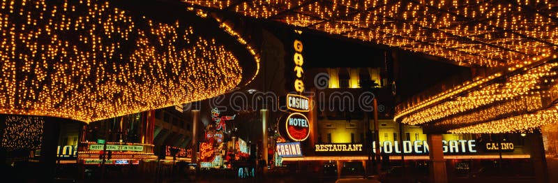 The Fremont Hotel And Casino At Night, Downtown Las Vegas, NV Editorial