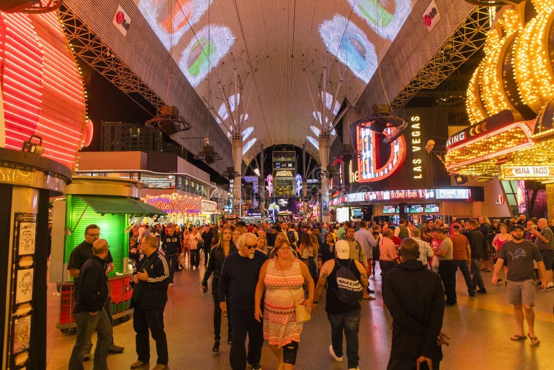 Fremont Street editorial stock photo. Image of architecture 191521473