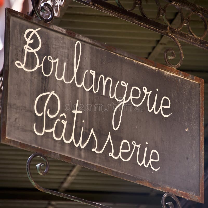 Old French Bakery Sign of Wood Stock Image Image of entry, bakery