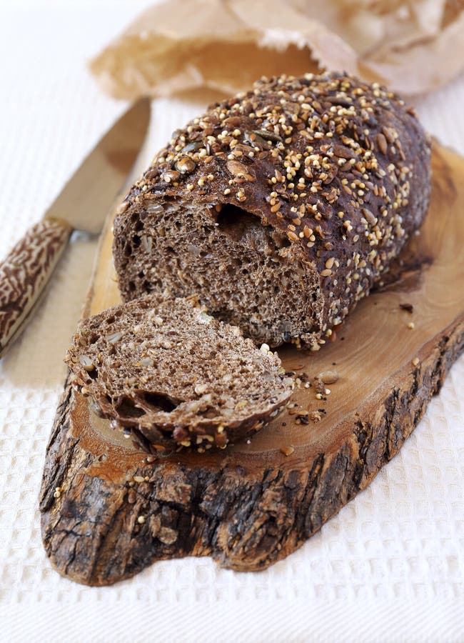 French Bread with Olives, Provencal Olives and a Wineglass Stock Image ...