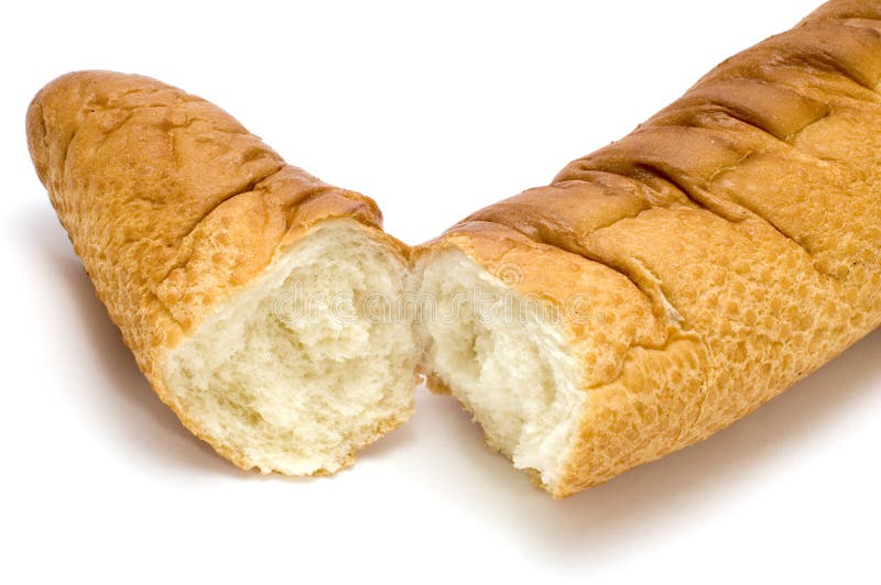 Series object on white food - French bread