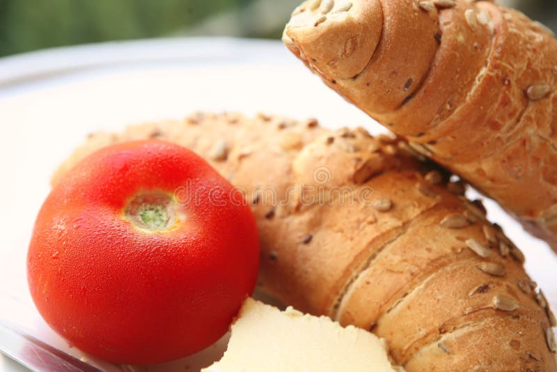 French bread with butter stock image. Image of buttered 10532281