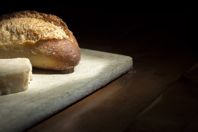 French bread and cheese stock photo. Image of organic 63570060