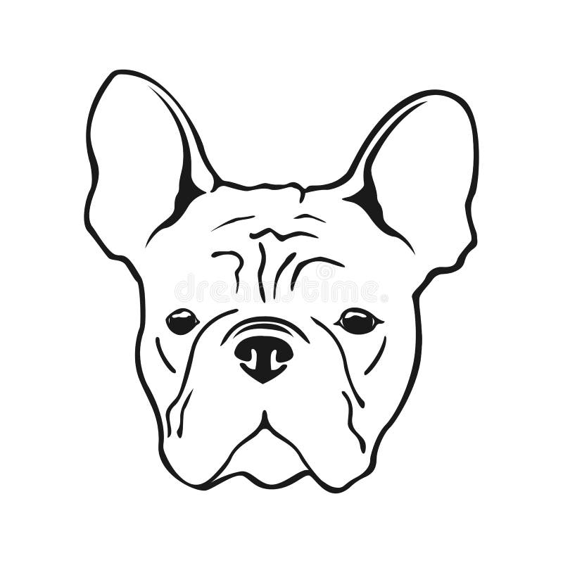 Adorable Simple Line Drawing French Bulldog Tattoo - l2sanpiero