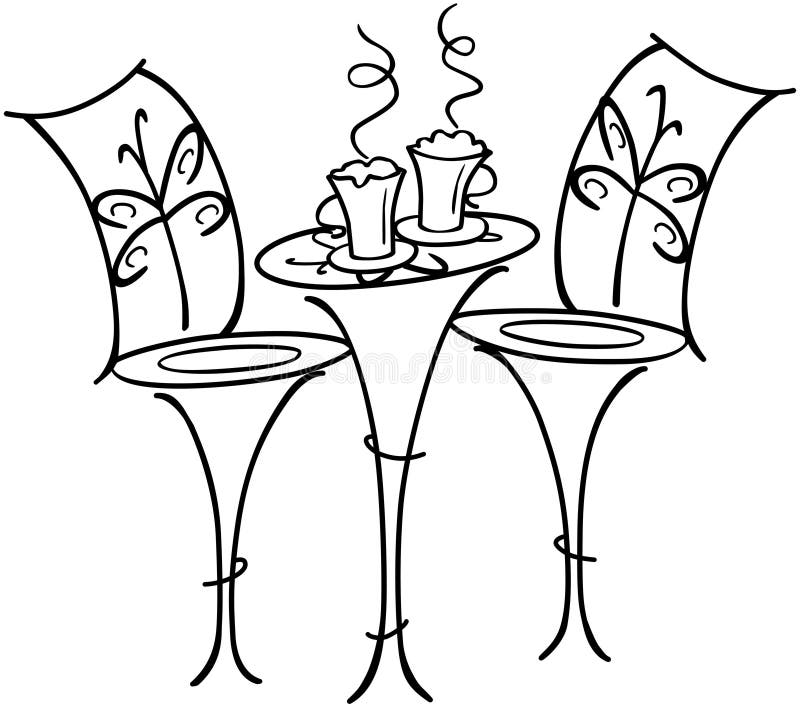 cafe table clipart