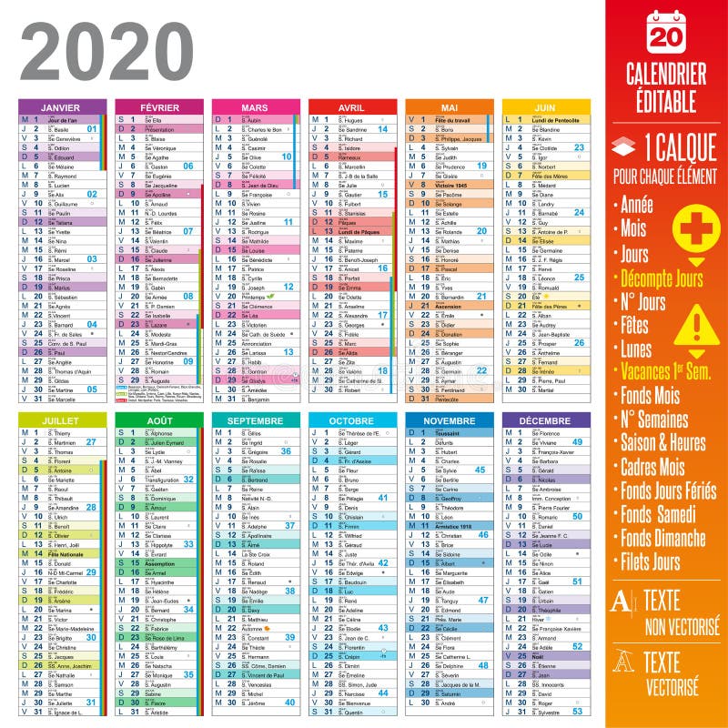 French Calendar Easy To Customize Stock Illustration Illustration Of Calendar Editable French Calendar Easy To Customize Stock Illustration Illustration Of Calendar Editable