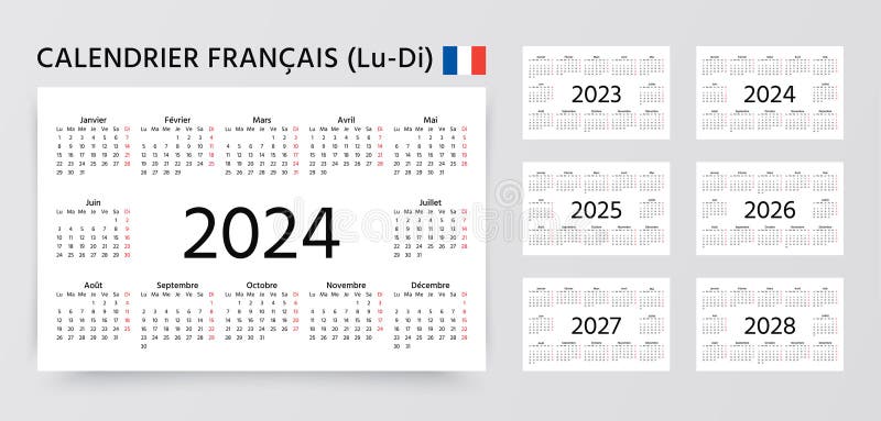 2024 Calendrier 2024 French Calendar Landscape 2024 Yearly 