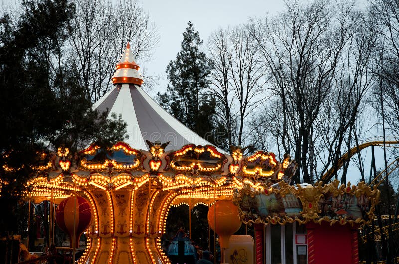 French carousel in the park