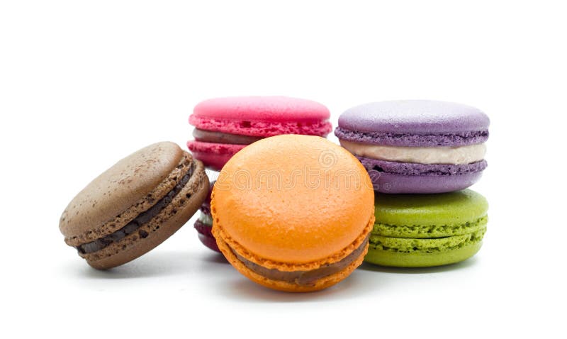 French colorful macarons. stock image. Image of delicious - 48610503