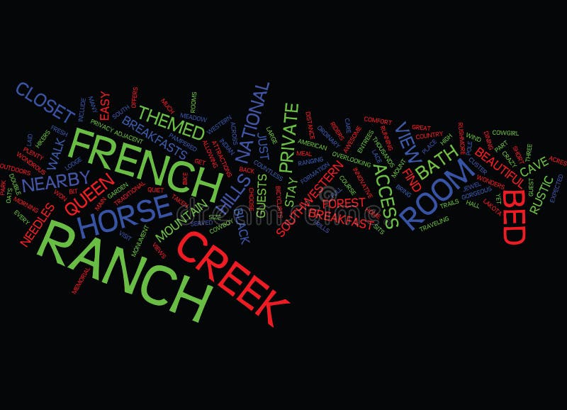 French Creek Ranch Word Cloud Concept Stock Illustration Illustration of concept, horse 97552051