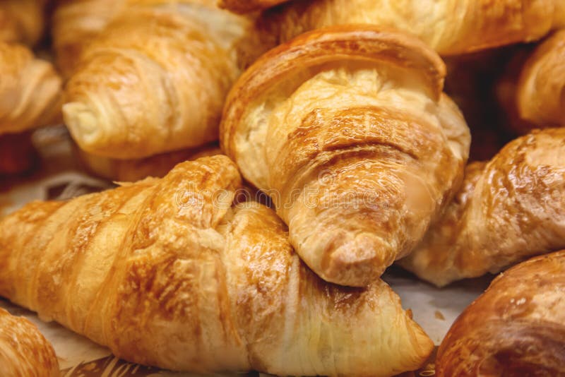 Croissants for Sell at a Shelf Stock Image Image of bread, croissant