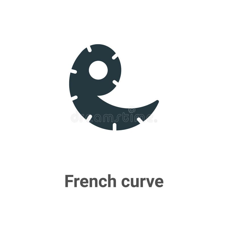 French curve vector icon. Modern, simple flat vector illustration