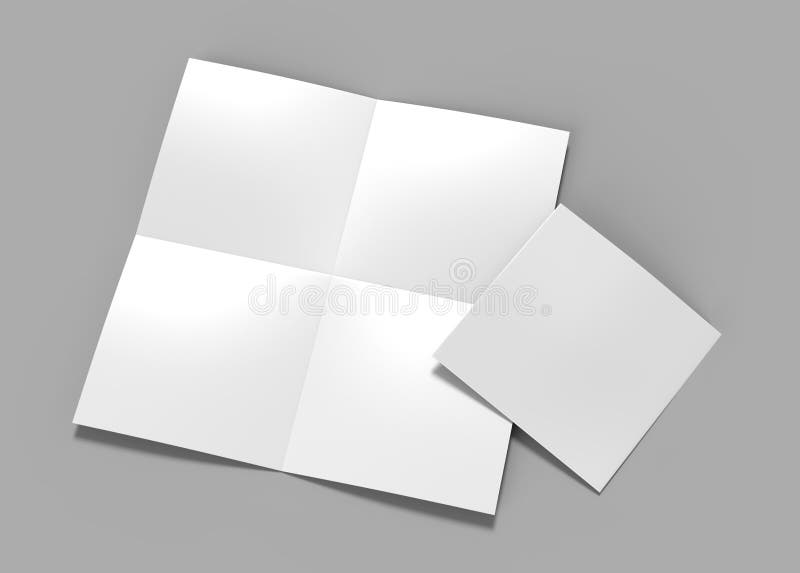 French Fold Square Brochure Flyer Leaflet for Mock Up and Template French Fold Square Brochure Flyer Leaflet for Mock Up and Template