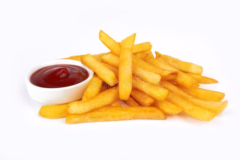 French fries with ketchup