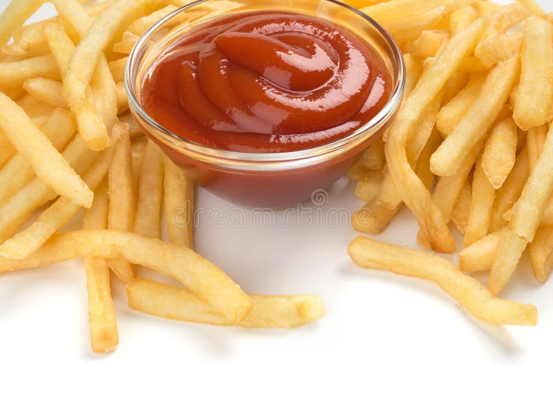 French Fries & Ketchup stock image. Image of food 14045417