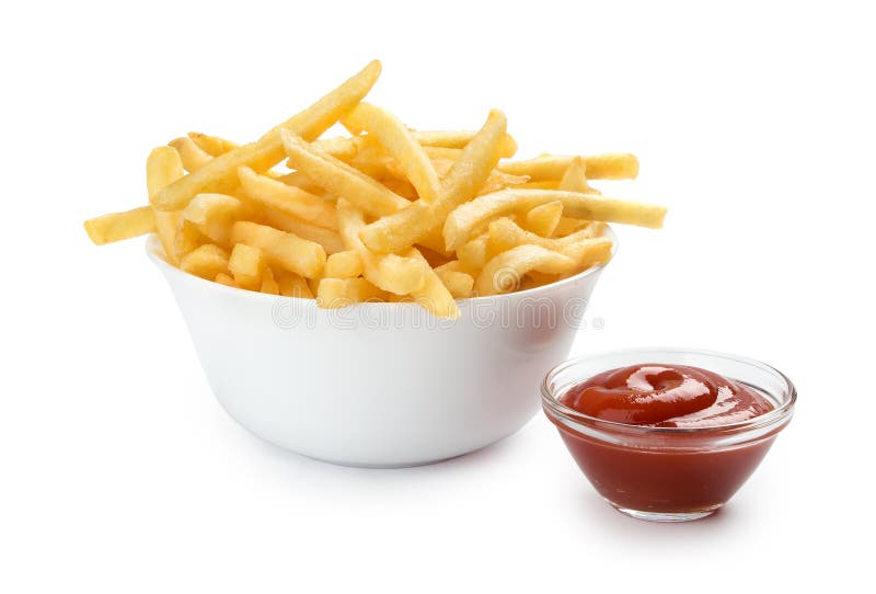 French fries with ketchup