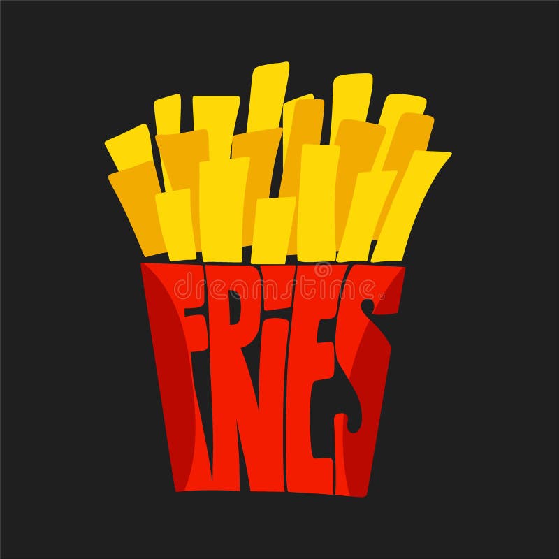 Word french fries stock illustration. Illustration of icon 30930843
