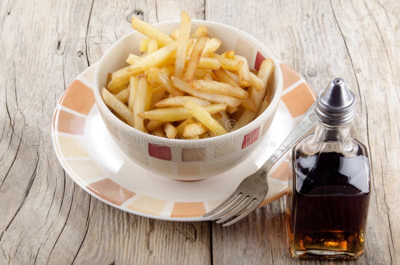 French Fries And Malt Vinegar Stock Photo Image 40007292