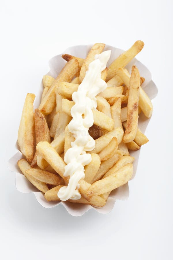 French Fries And Mayonnaise Stock Photo Image of mayonnaise, cooked 18115956