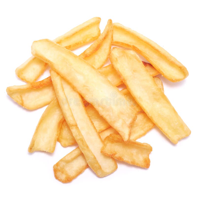 French Fries Potatoes Isolated on White Background Stock Image Image