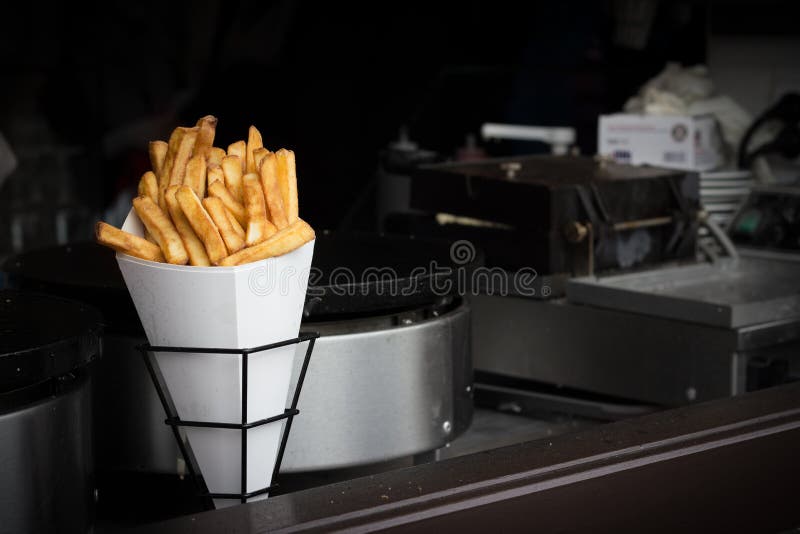 French fries street food stock image. Image of crunchy - 128762335