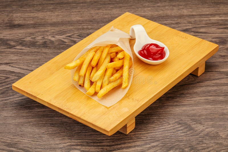 French Fry with Tomato Sauce Stock Photo Image of calories, unhealthy