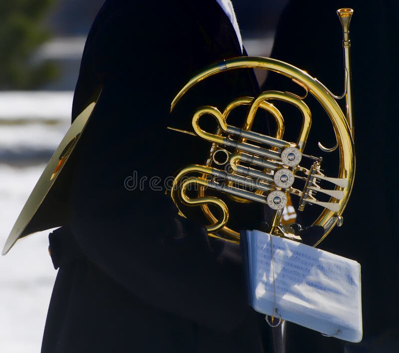 French Horn royalty free stock photography
