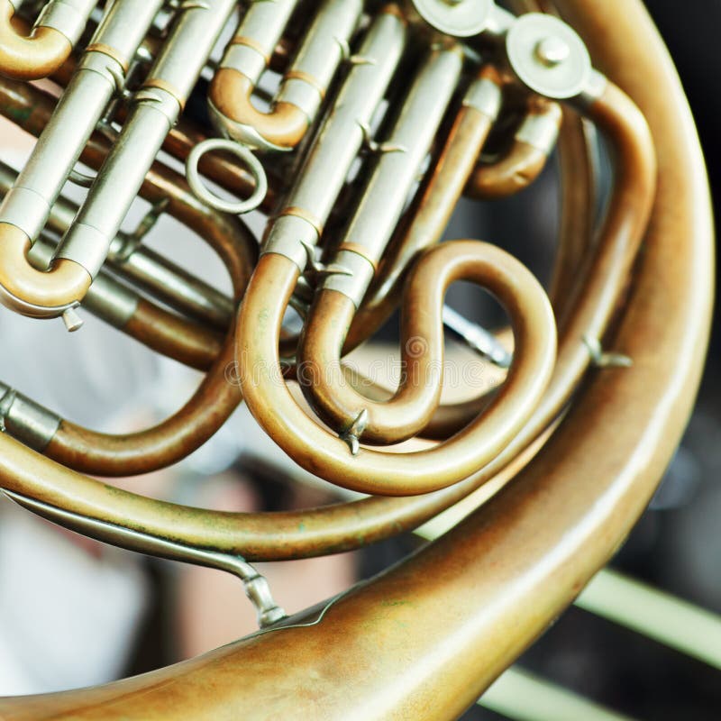 French Horn stock photo. Image of music, musical, polished 34026994