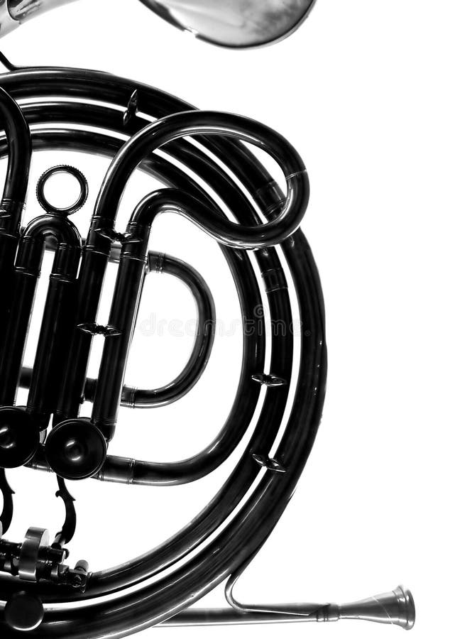 French horn details stock image. Image of orchestra, instrument 3658237