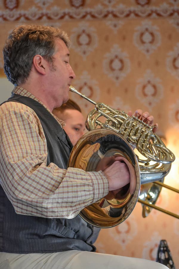 French Horn Players At Old World Wisconsin Editorial Photo Image Of Eagle Instrumental 134610106