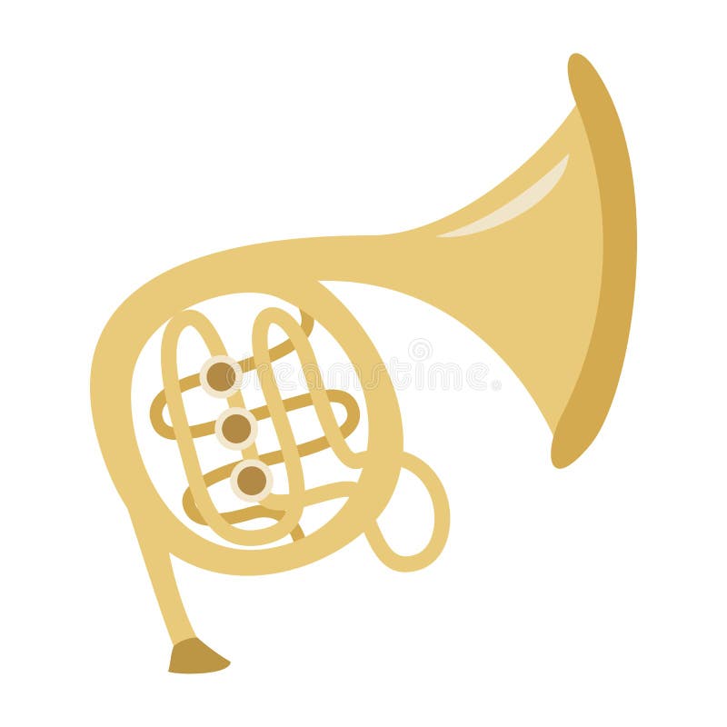 French Horn Black White Stock Illustrations 319 French Horn Black