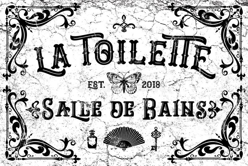 Vintage French Sign Enamel Toilettes Bathroom Plaque – Antique Flea Finds