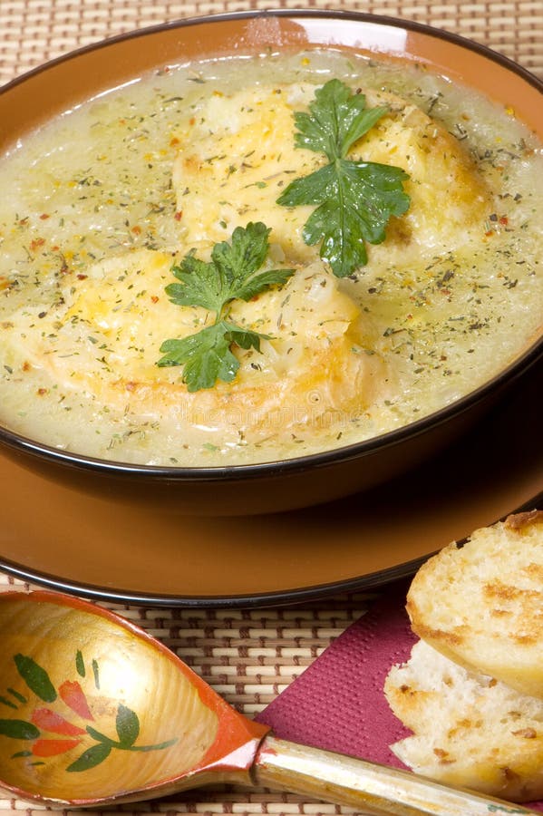 French leek soup stock image. Image of gratin, healthy 14731617