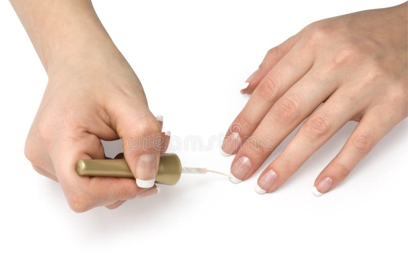 French manicure stock photos