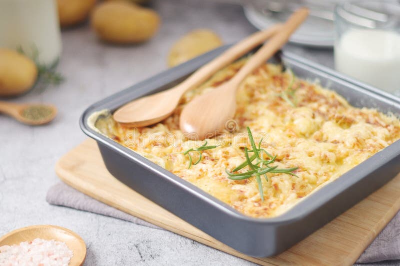 French National Potato Dish Gratin Stock Photo Image of homemade