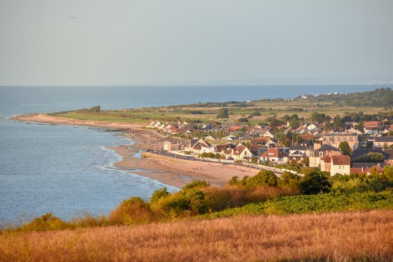French Normandy coast village stock photo French Normandy coast village stock photo