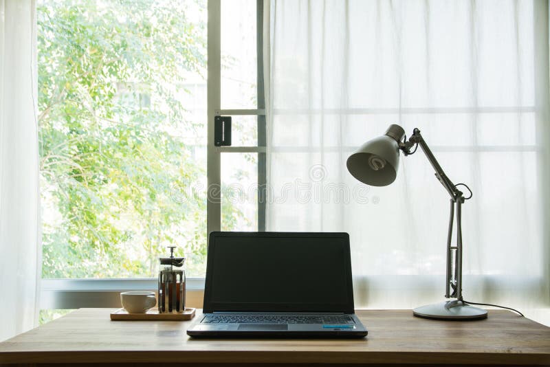 French Press with Laptop Computer Stock Photo Image of french, female