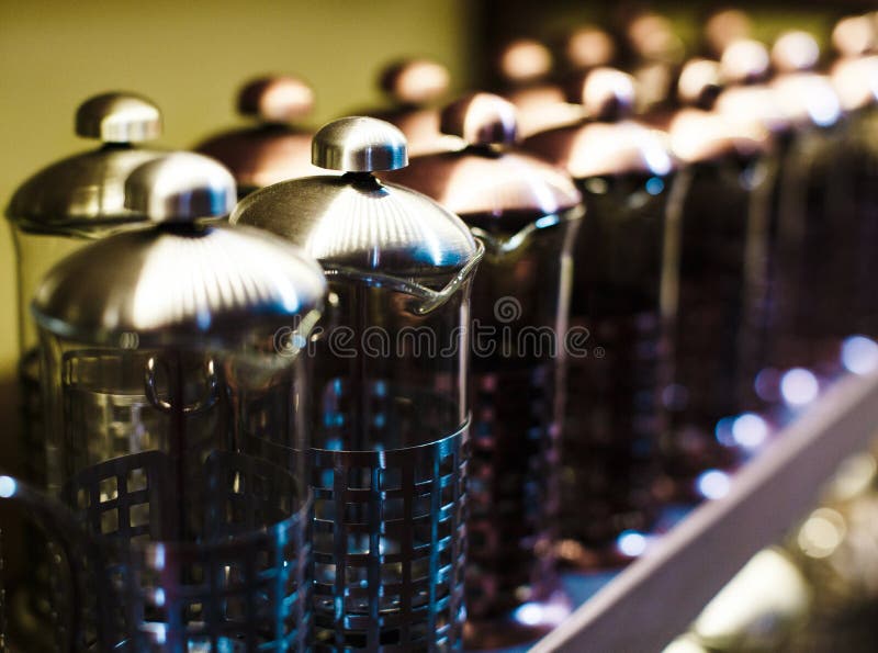 French Press To Brew Coffee and Tea Stock Image Image of bottle