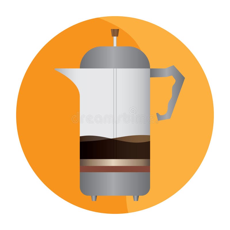 French Press. Vector Illustration Decorative Design Stock Vector
