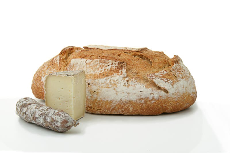 French Products, Bread and Cheese Stock Image Image of pink, food