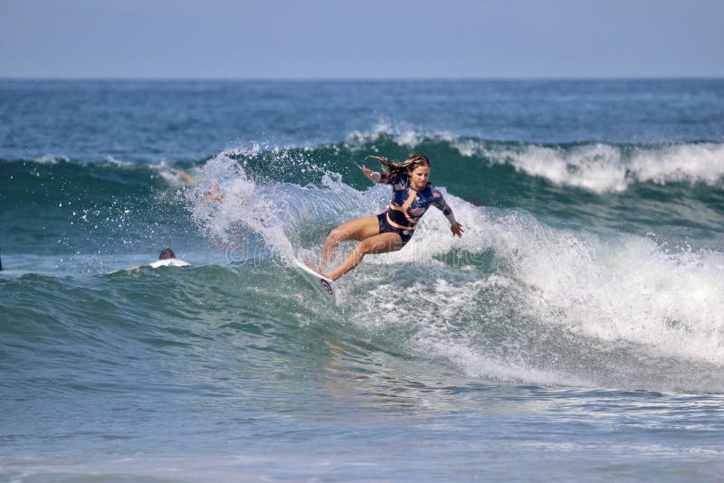French professional surfer Pauline Ado stock image French professional surfer Pauline Ado stock image