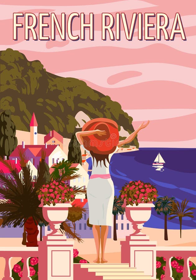 French Riviera Woman Stock Illustrations – 31 French Riviera Woman ...